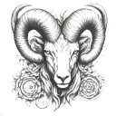 aries ram tattoo design idea