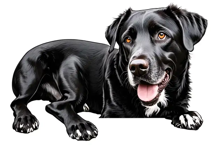 Labrador retriever tattoo design idea