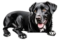 Labrador retriever tattoo design idea