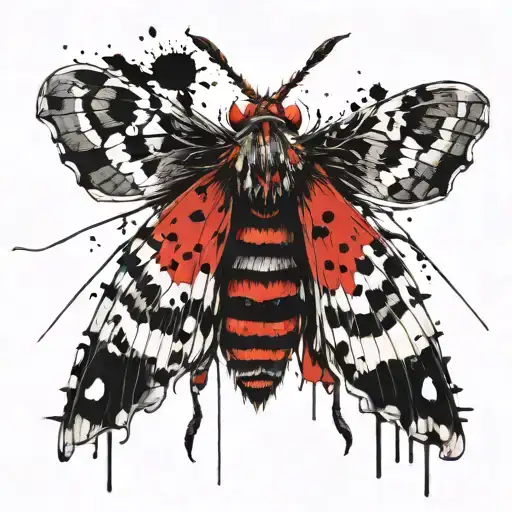 deaths head moth tattoo design idea