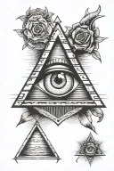 eyeball in pyramid  tattoo design idea