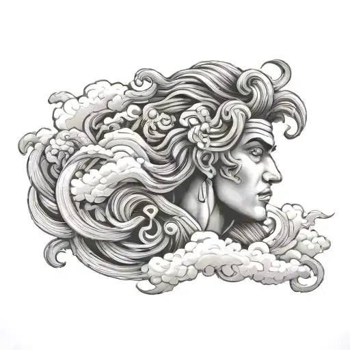 Jose and clouds   tattoo design idea