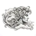 Jose and clouds   tattoo design idea