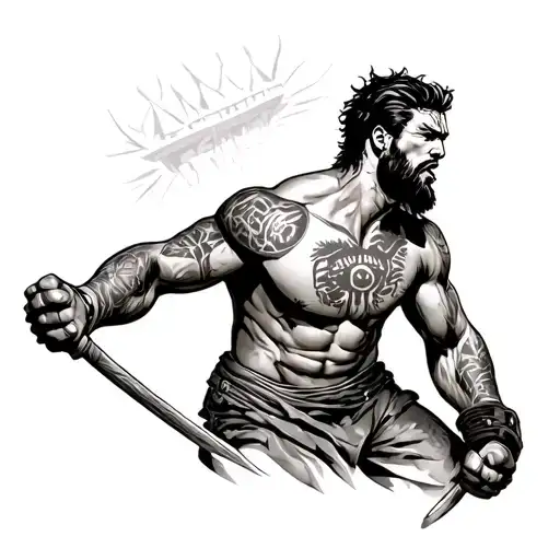Man In The Arena tattoo design idea