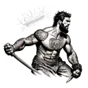 Man In The Arena tattoo design idea