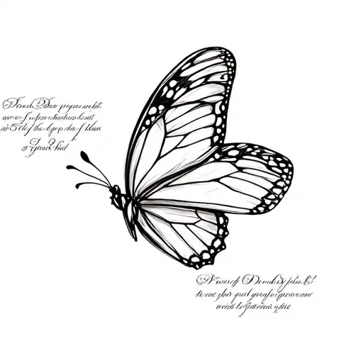 butterfly with proverbs 3:15 tattoo design idea