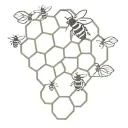 Cute bee hive tattoo design idea