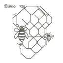 Cute bee hive tattoo design idea