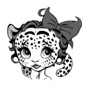 Betty boop cheetah print tattoo design idea