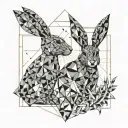 haron and hare inside tattoo design idea