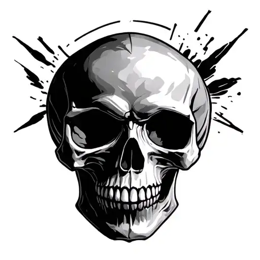 Knee Skull tattoo design idea