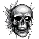 Knee Skull tattoo design idea