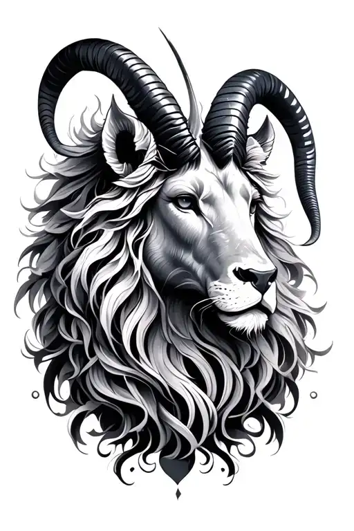 Capricorn, Aquarius, leo tattoo design idea