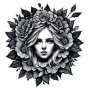 "Blessings for mine" Leterin tattoo design idea