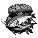 Loaves And Fishes tattoo design idea