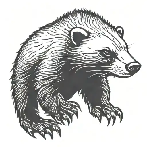 honey badger tattoo design idea