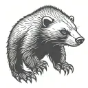 honey badger tattoo design idea