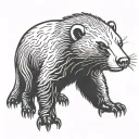 honey badger tattoo design idea