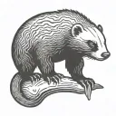 honey badger tattoo design idea