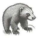honey badger tattoo design idea
