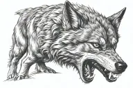 fenrir wolf tattoo design idea
