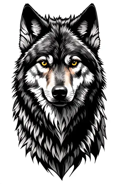 lone wolf, pack tattoo design idea