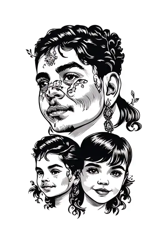 family face jjk tattoo design idea