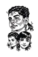 family face jjk tattoo design idea