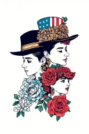 family face jjk tattoo design idea