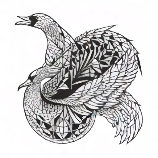 2 SWAN stay strong tattoo design idea