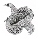 2 SWAN stay strong tattoo design idea