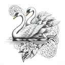 2 SWAN stay strong tattoo design idea