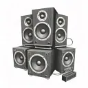 speakers soundsystem tattoo design idea