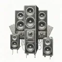 speakers soundsystem tattoo design idea