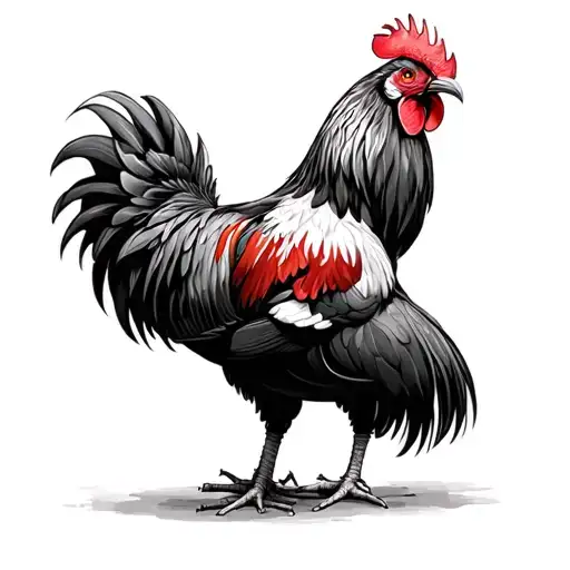 fighting cocks tattoo design idea