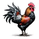 fighting cocks tattoo design idea