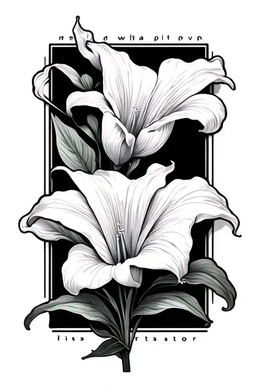 Peace Lily tattoo design idea