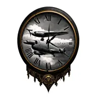 Lancaster bomber and clock tattoo design idea