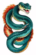 Japanese snake tattoo design idea