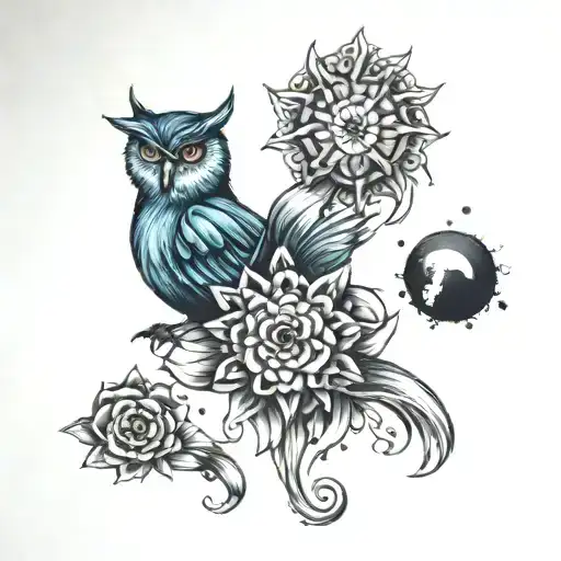 Sol and Luna tattoo design idea