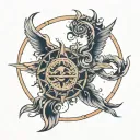 Sol and Luna tattoo design idea