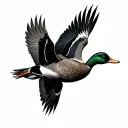 flying ducks tattoo design idea