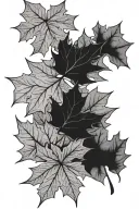 maple leaf intertwined tattoo design idea
