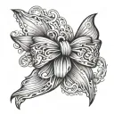 sea sell with a bow tie tattoo design idea