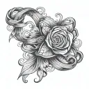 sea sell with a bow tie tattoo design idea