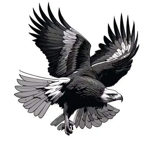 eagle soaring high tattoo design idea