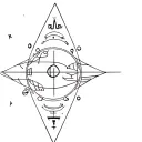 Flat earth, egyptian,, religious symbols incorporated tattoo design idea