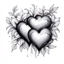 3 Connected Hearts tattoo design idea