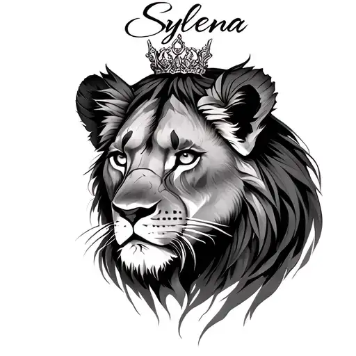 "Sylena " lioness queen tattoo design idea