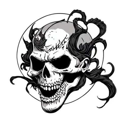 Japanese Horror tattoo design idea